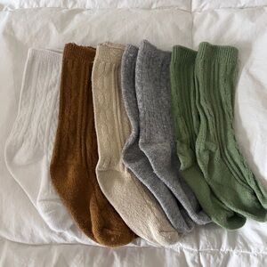 Kate Quinn Assorted Color Cable Knit Knee Socks